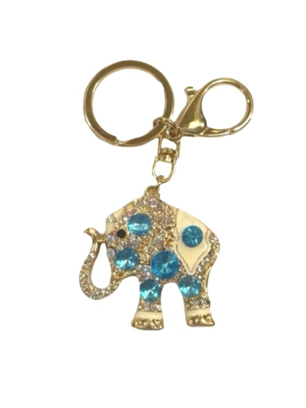 Crystal Elephant Keychain Bag Charm